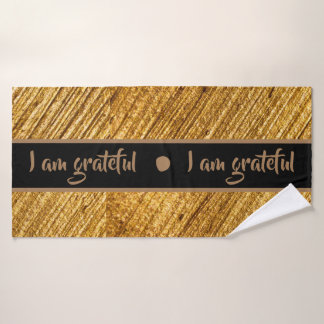 Je suis Serviette de Bain Grateful Or Marron Moder