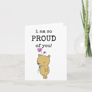 Je suis si fier de toi, carte mignonne