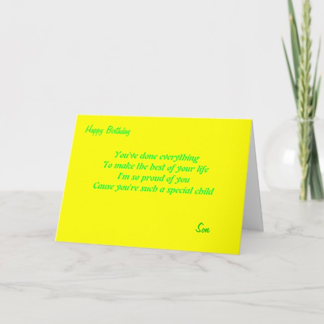 Je suis si fière des cartes d'anniversaire de votr (Devant)