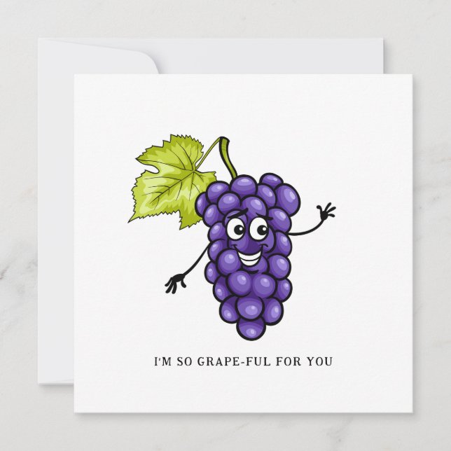 Je suis si GRAPEful pour vous - Carte de voeux de  (Devant)
