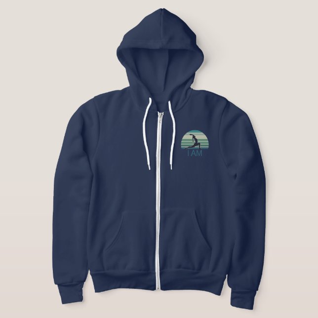 Je suis Signature Ocean Green Sweat - shirt à capu (Poser)