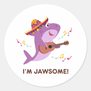 Je suis Sticker rond Jawsome Pun