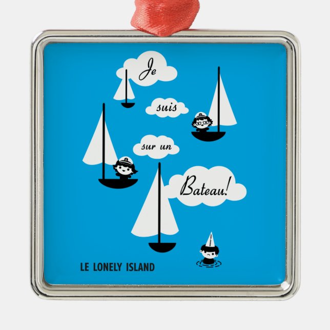 Je suis sur UNOBateau! Ornament Aus Metall (Vorne)