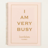 "Je suis très occupé" Pink and gold Planner