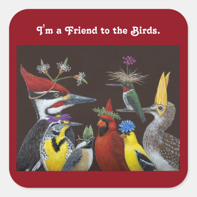 Je suis un ami des autocollants Oiseaux (Devant)