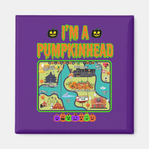 Je suis un Citrouille Head Magnet avec carte