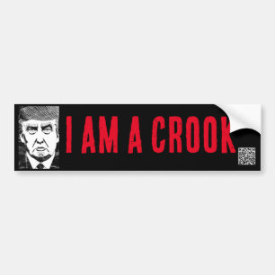 JE SUIS UN CROOK, un autocollant de pare-chocs Tru