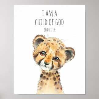 Je suis un enfant de Dieu Affiche de verset bibliq