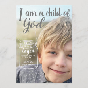 Je suis un enfant de dieu Invitation Baptême Perso