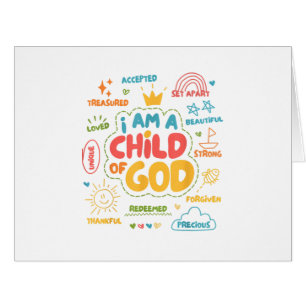 Je suis un Enfant de Dieu Rétro chrétien Jésus Foi