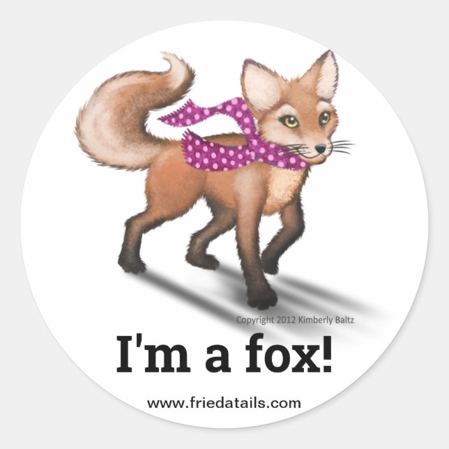 "Je suis un Fox !" autocollant (Devant)