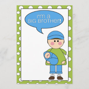 je suis un grand frère (bébé garçon) faire-part