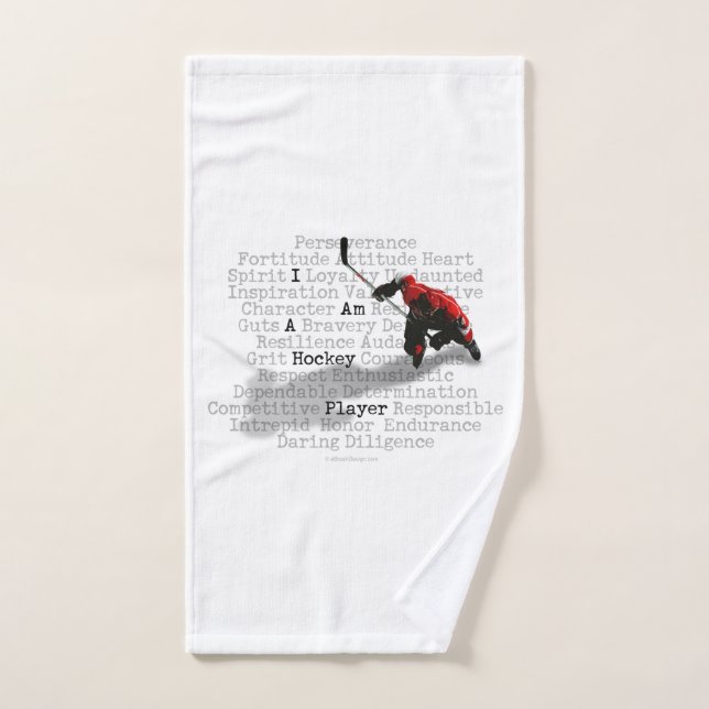 Je suis un joueur de hockey (Serviette à main)
