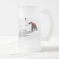 Je suis un joueur de hockey givré bière tasse