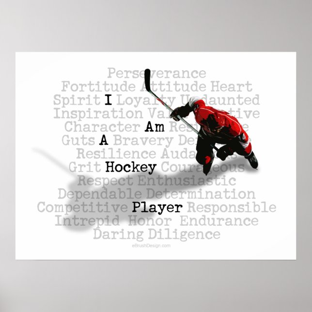 Je suis un joueur de hockey Imprimantes et affiche (Devant)