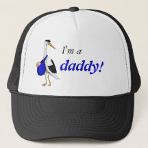 "Je suis un papa !" casquette avec la cigogne de