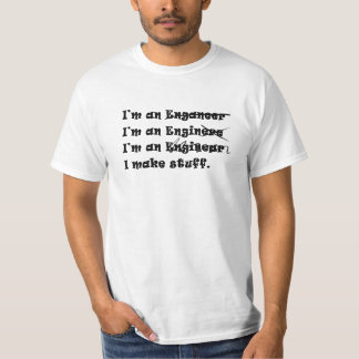Je suis un T-shirt de blanc d'ingénieur