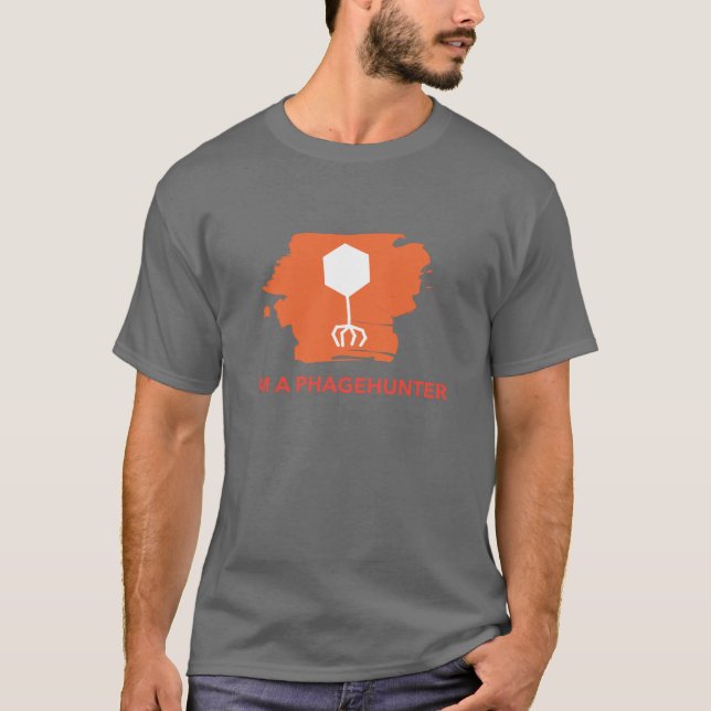 Je suis un T-shirt de logo de Phagehunter (orange) (Devant)