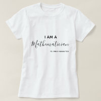 Je suis un T-shirt mathématicien