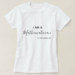 Je suis un T-shirt mathématicien