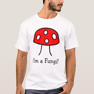 Je suis un T-shirt rouge de champignon de