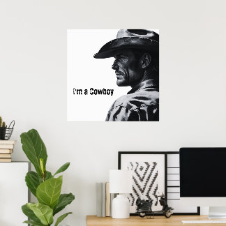 Je suis une affiche de cowboy | Cadeaux pour lui