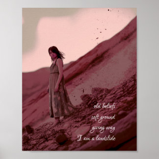 Je suis une affiche de glissement de terrain Impre