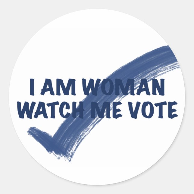Je Suis Une Femme Me Regarder Voter Stickers Class (Devant)