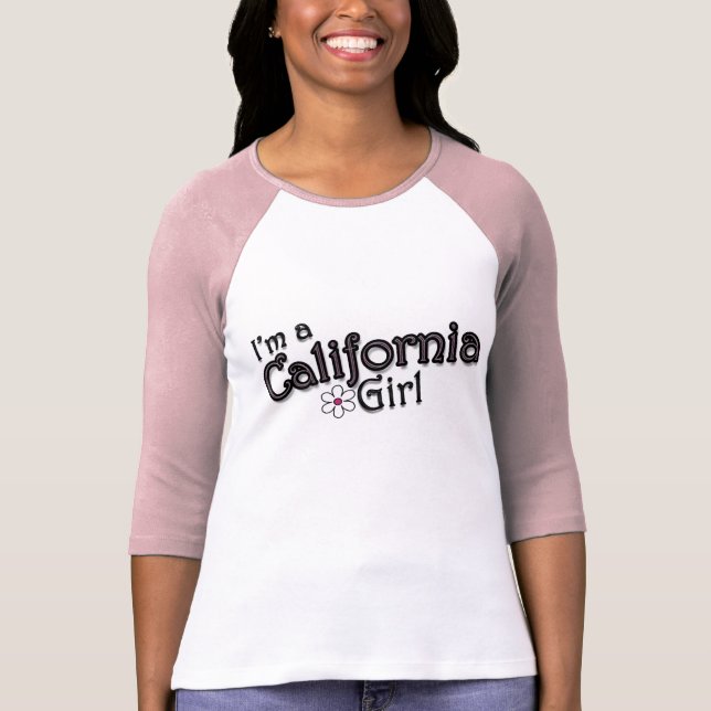 Je suis une fille de la Californie, fleur, T-shirt (Devant)