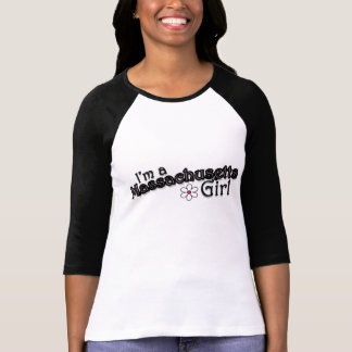 Je suis une fille du Massachusetts, fleur, T-shirt