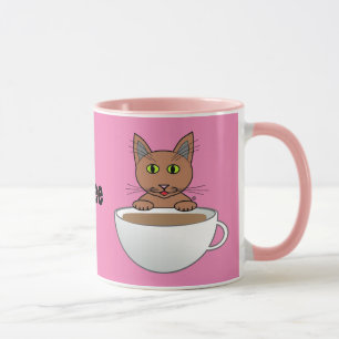 Je suis une fille genre chats et café ! Mug de cha