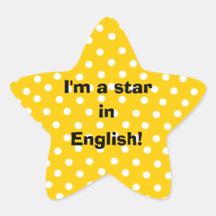 Je suis une star en Anglais autocollants personnal