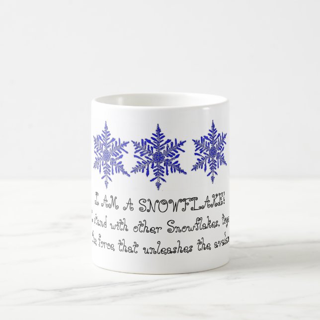 Je suis une tasse en céramique de flocon de neige (Centre)