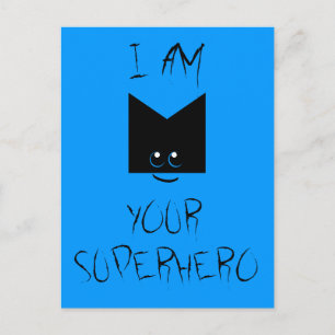 Je Suis Votre Carte Postale Superhero Pop Art (Ble