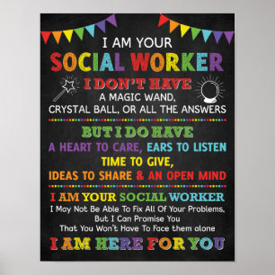 Je Suis Votre École Poster Des Travailleurs Sociau