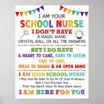 Je Suis Votre Infirmière À L'École Poster