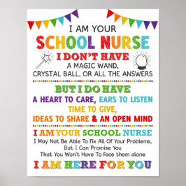 Je Suis Votre Infirmière À L'École Poster