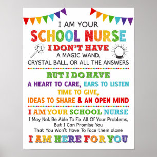 Je Suis Votre Infirmière À L'École Poster