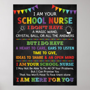 Je Suis Votre Infirmière À L'École Poster