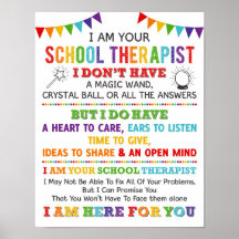 Je Suis Votre Thérapeutique À L'École Poster