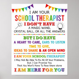 Je Suis Votre Thérapeutique À L'École Poster