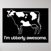 Je suis vraiment génial Poster de Vache drôle