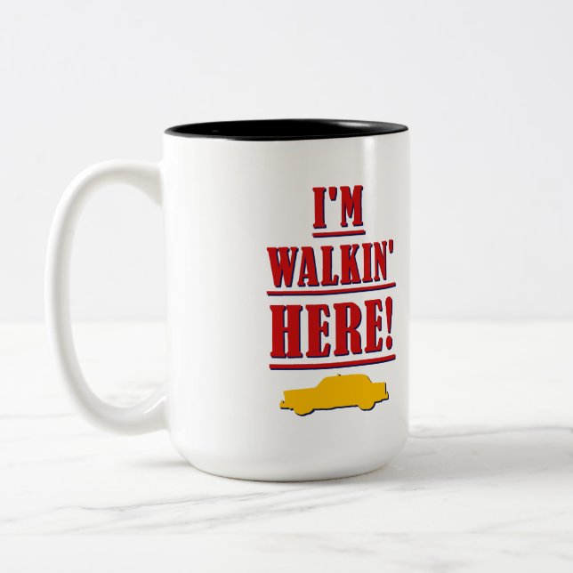 Je suis Walkin ici ! Tasse italienne/américaine (Gauche)