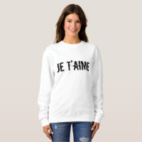 🖤 Je t’aime I Liebe Sie in Französisch Chic White