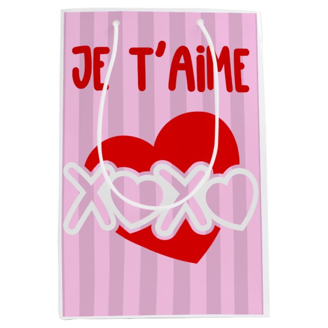 Je t’aime. mittlere geschenktüte (Vorderseite)