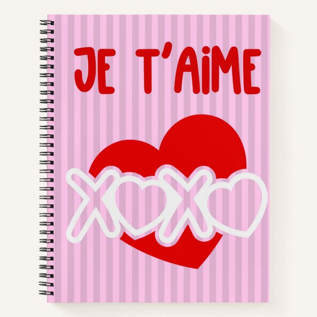 Je t’aime. notizbuch (Vorderseite)