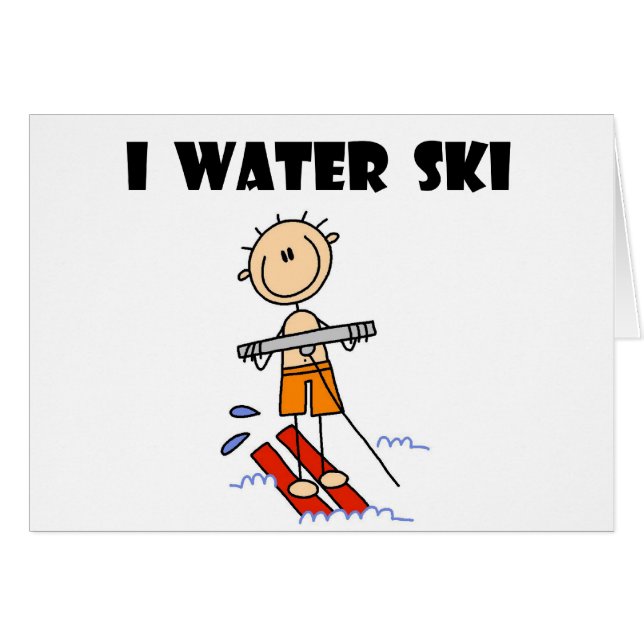 Je T-shirts et cadeaux de ski d'eau (Devant horizontal)