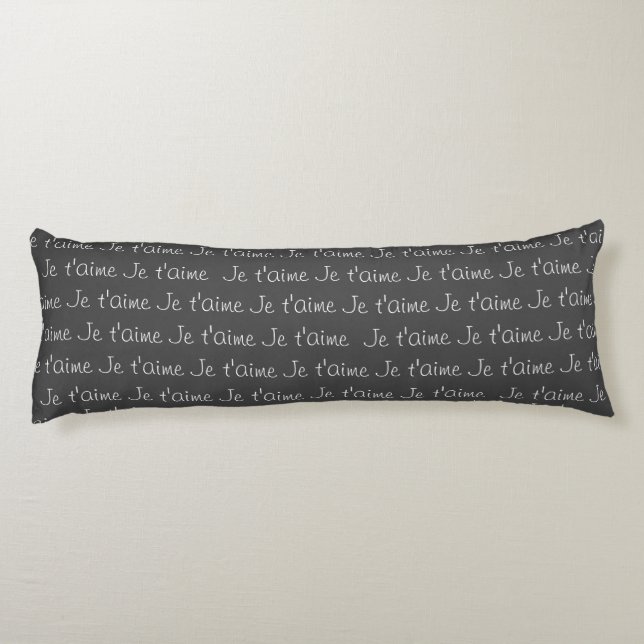 Je t taime pillow ich dich auf Französisch Liebe Seitenschläferkissen (Rückseite)