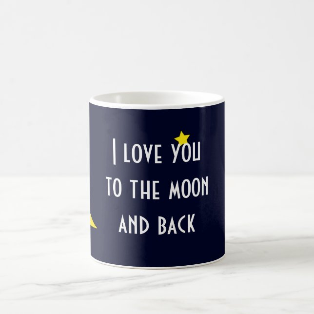 JE T'AIME à la LUNE ET au cadeau ARRIÈRE de tasse (Centre)