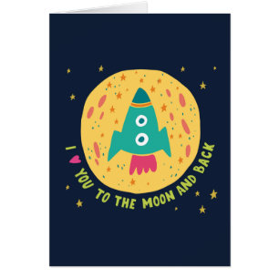 Je t'aime à la lune et au Rocketship arrière